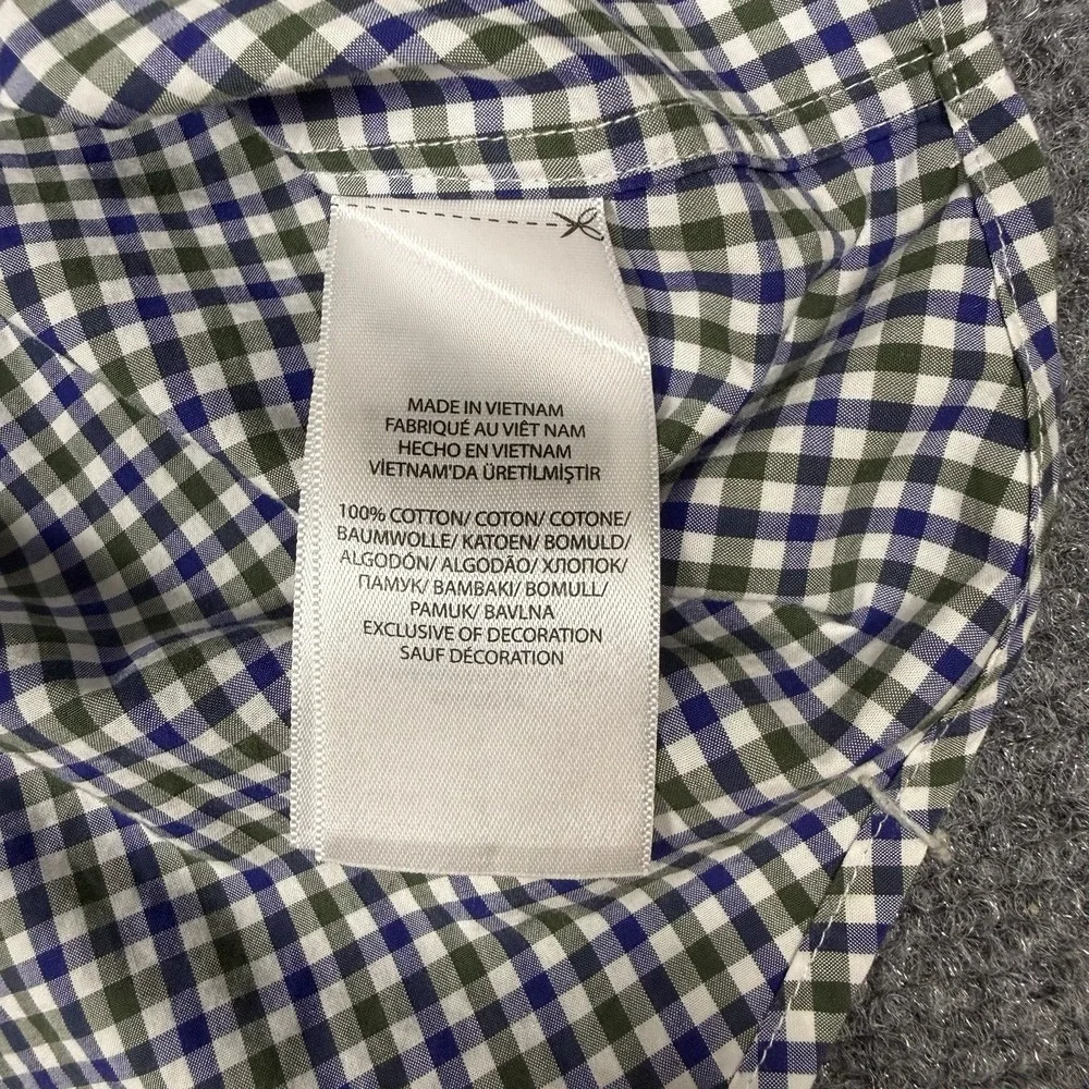Polo Ralph Lauren Men's Gingham Check Button Down Shirt Blue Green Medium